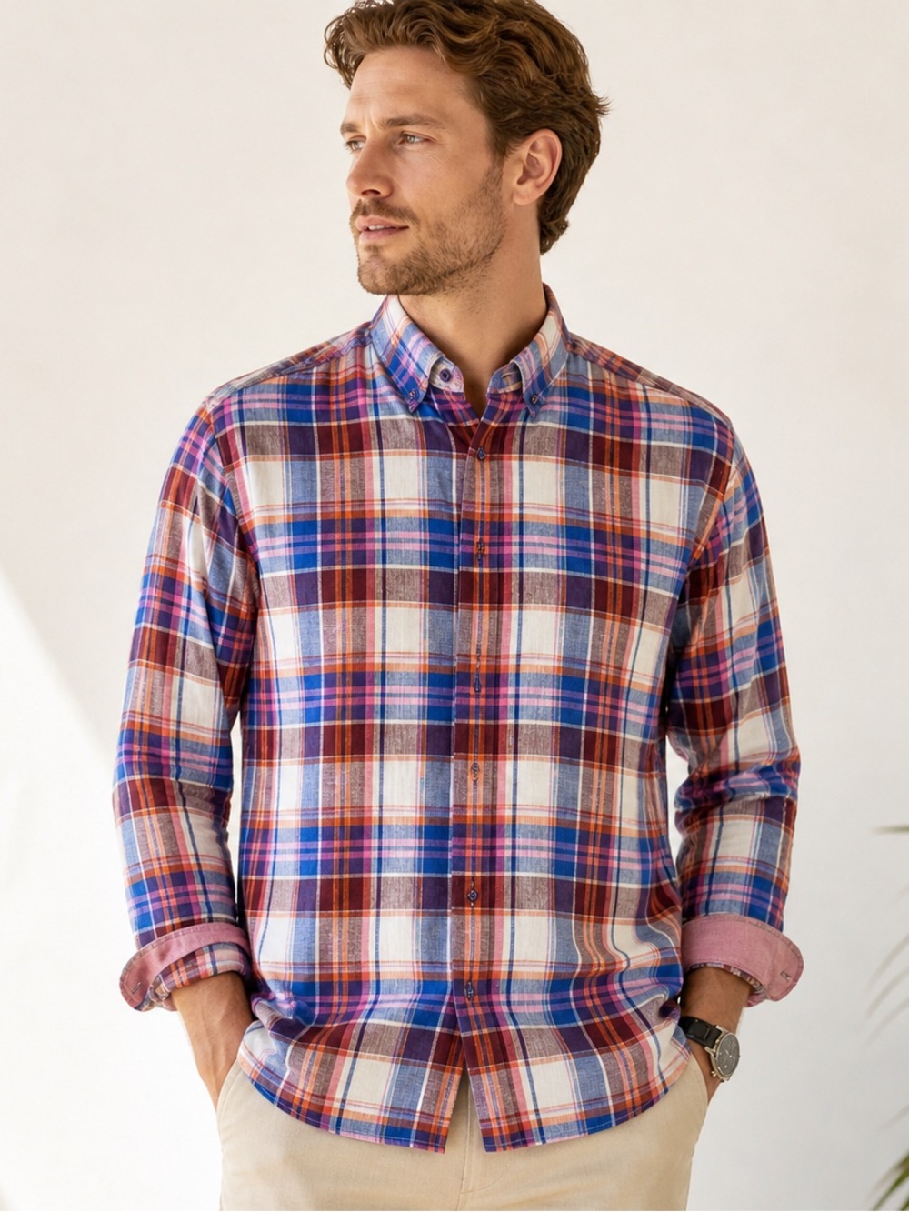 Hammer Made Limited Edition 016/036 Linen Plaid M Coastal Resort Golf Vacation